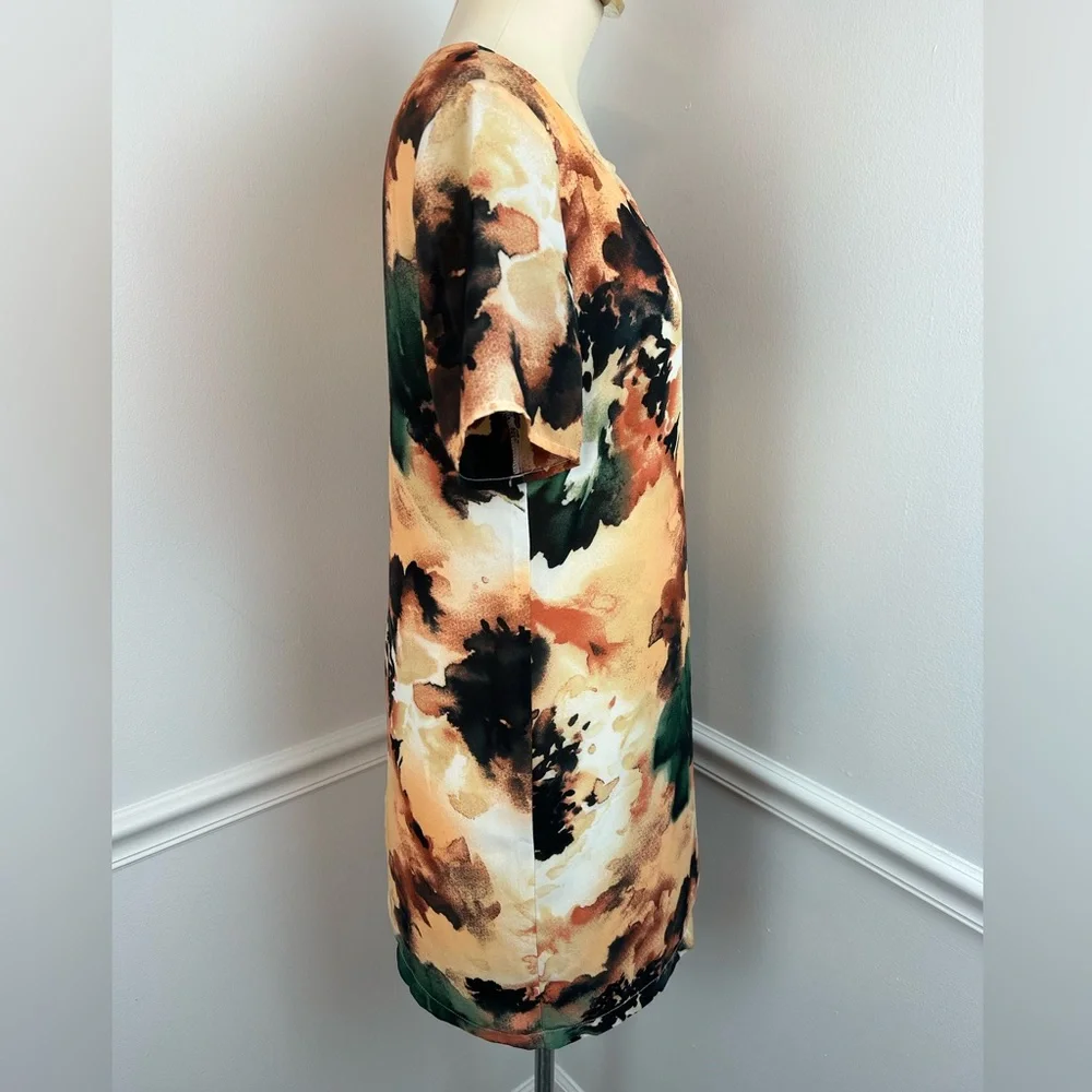 LULU’S Camaraderie Orange Print Shift Dress | Size Small - Picture 7 of 12